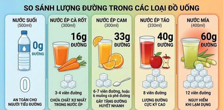 1785137764-54636bfffe-nc-ep-93496-width730height363 So sánh lượng đường trong các loại đồ uống. Ảnh: BVCC.