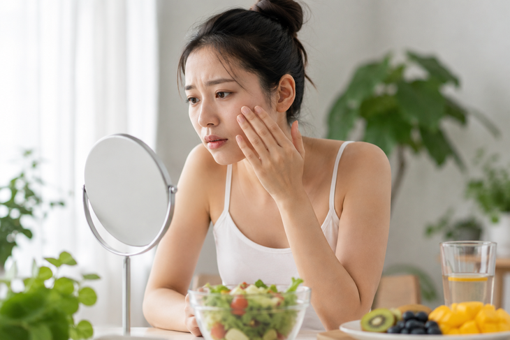 1786673288-e2e09ad458-chatgpt-image-aug-13-2026-pm-9535-width730height487 Dù bổ sung collagen đều đặn, làn da vẫn có thể nhanh xuất hiện nếp nhăn, đốm sắc tố và giảm độ đàn hồi nếu thường xuyên tiếp xúc với ánh nắng mà không được bảo vệ đầy đủ. Ảnh AI.