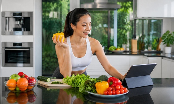 Đừng biến căn bếp thành nơi thử thách ý chí bằng cách để bánh kẹo, đồ ăn vặt luôn trong tầm mắt; thay vào đó, hãy sắp xếp thực phẩm lành mạnh ở vị trí dễ lấy để lựa chọn tốt trở nên tự nhiên hơn. Ảnh: Marcelle Pick