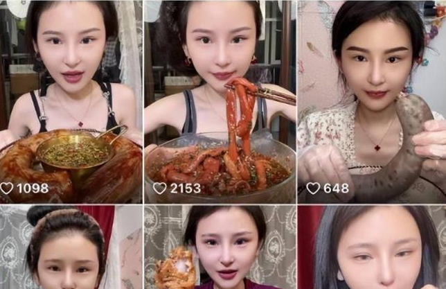1789002464-b19c24a695-fbec5a9b5caf11-951-3274-1921-0221-width644height417 Yingying thường xuyên đăng video mukbang với số lượng lớn đồ ăn. Ảnh: Douyin