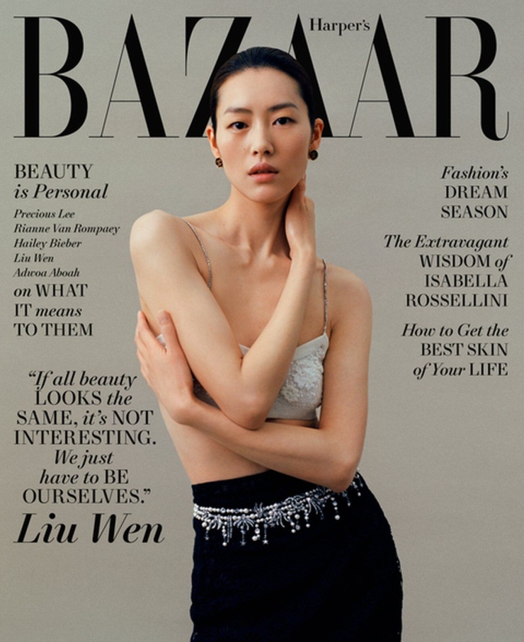 1790748710-44258b7809-liu-7-9-2228-8072-3279-width740height907 Liu Wen, sinh năm 1988, được truyền thông quốc tế ngợi ca là 'siêu mẫu châu Á hàng đầu thế giới'. Ảnh: Harper's Bazaar