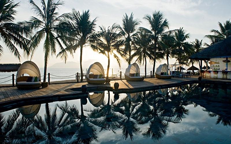 Resort Nha Trang Evason Ana Mandara có tất cả 17 biệt thự, 74 phòng khép kín 