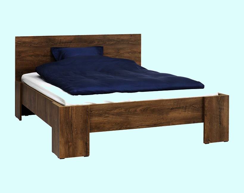 Khung giường gỗ công nghiệp Vedde màu sồi (Nguồn: adayroi.com)
