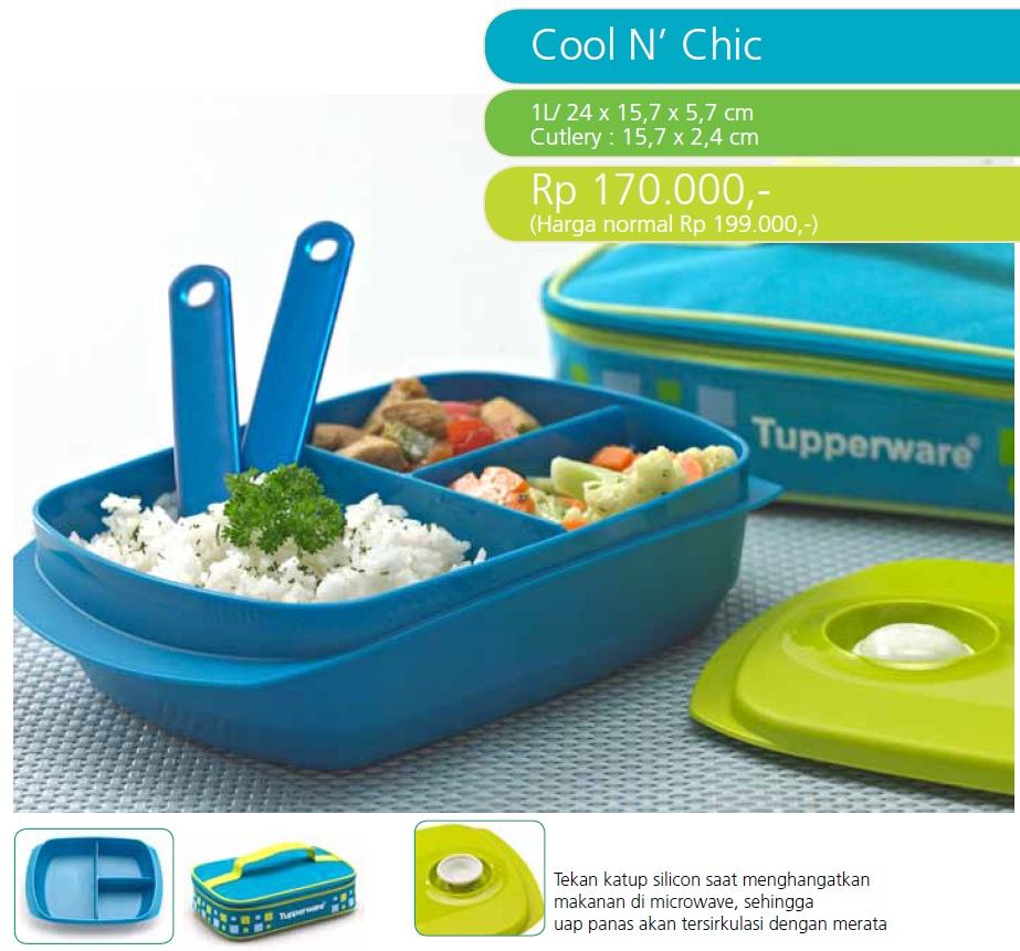 Sản phẩm hộp đựng cơm Cool N’ Chic của Tupperware