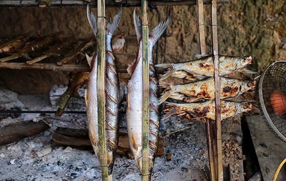 Thưởng thức cá suối nướng đặc sản sông Đà