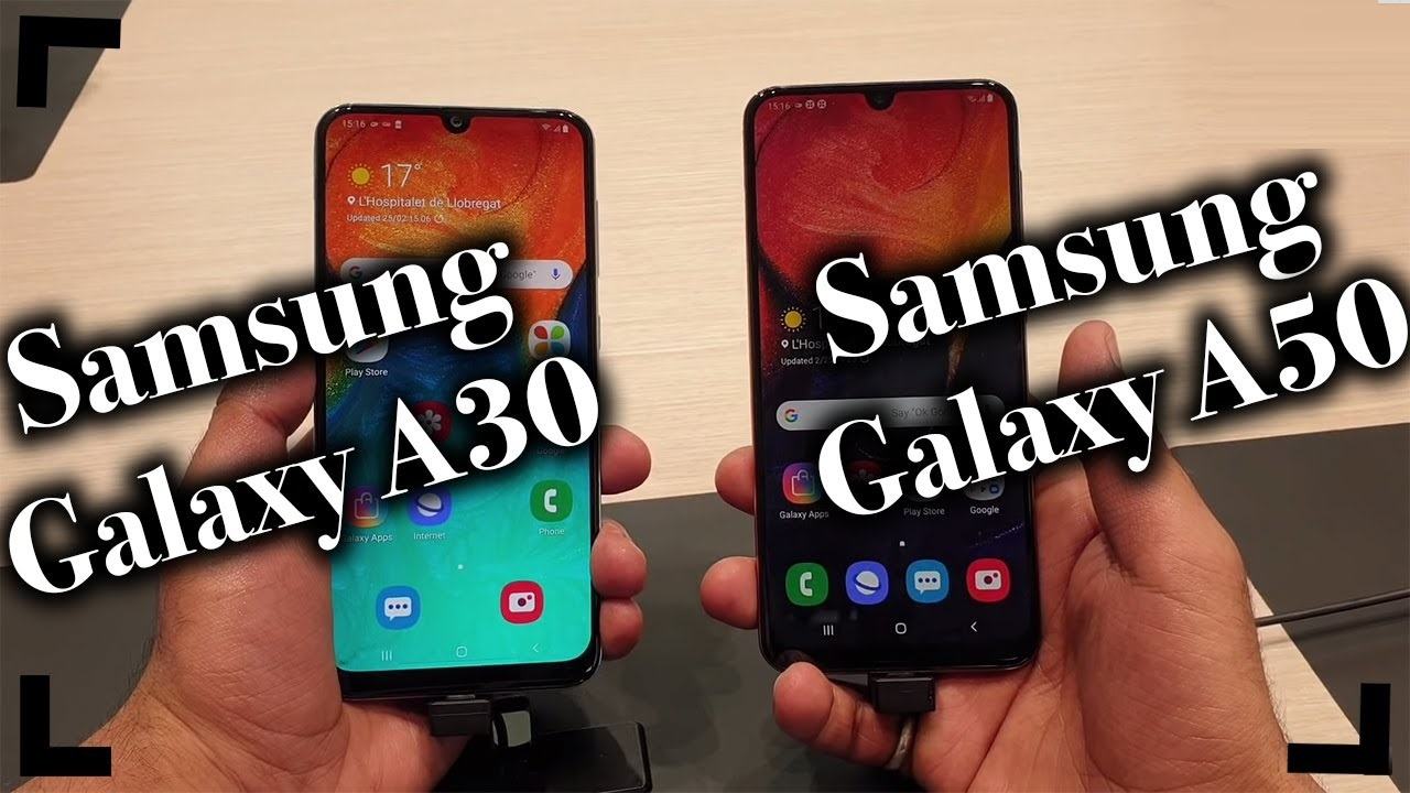 So sánh màn hình giữa Samsung Galaxy A30 và Samsung Galaxy A50