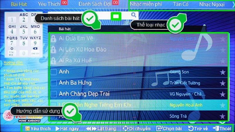 Giao diện Home Karaoke trên Smart Tivi Samsung