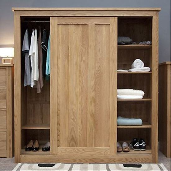 Tủ quần áo cửa lùa 1 khoang gỗ sồi Fhome SDR1O 1.2m (Nguồn: Useful.com)