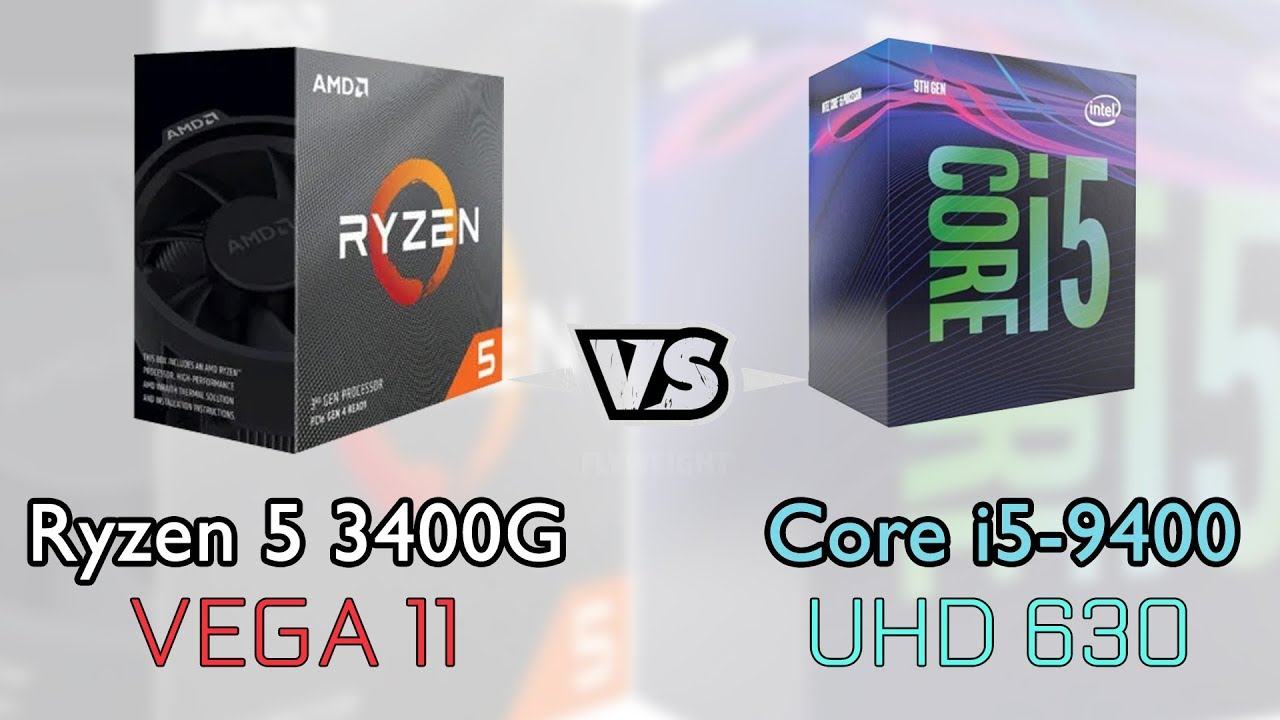 Ryzen 5 3400G vs Core i5-9400 | Vega 11 vs. UHD 630 Graphics ...