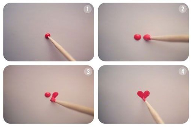 cách vẽ móng tay bằng tăm hình trái tim - Baotrithuc.vn