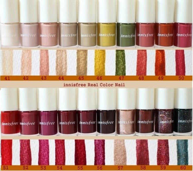 bảng màu Innisfree Real Color Nail Fall - Baotrithuc.vn