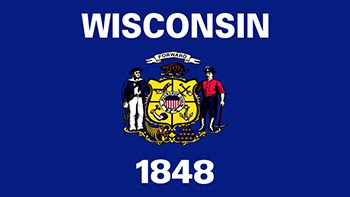 Lá cờ của bang Wisconsin