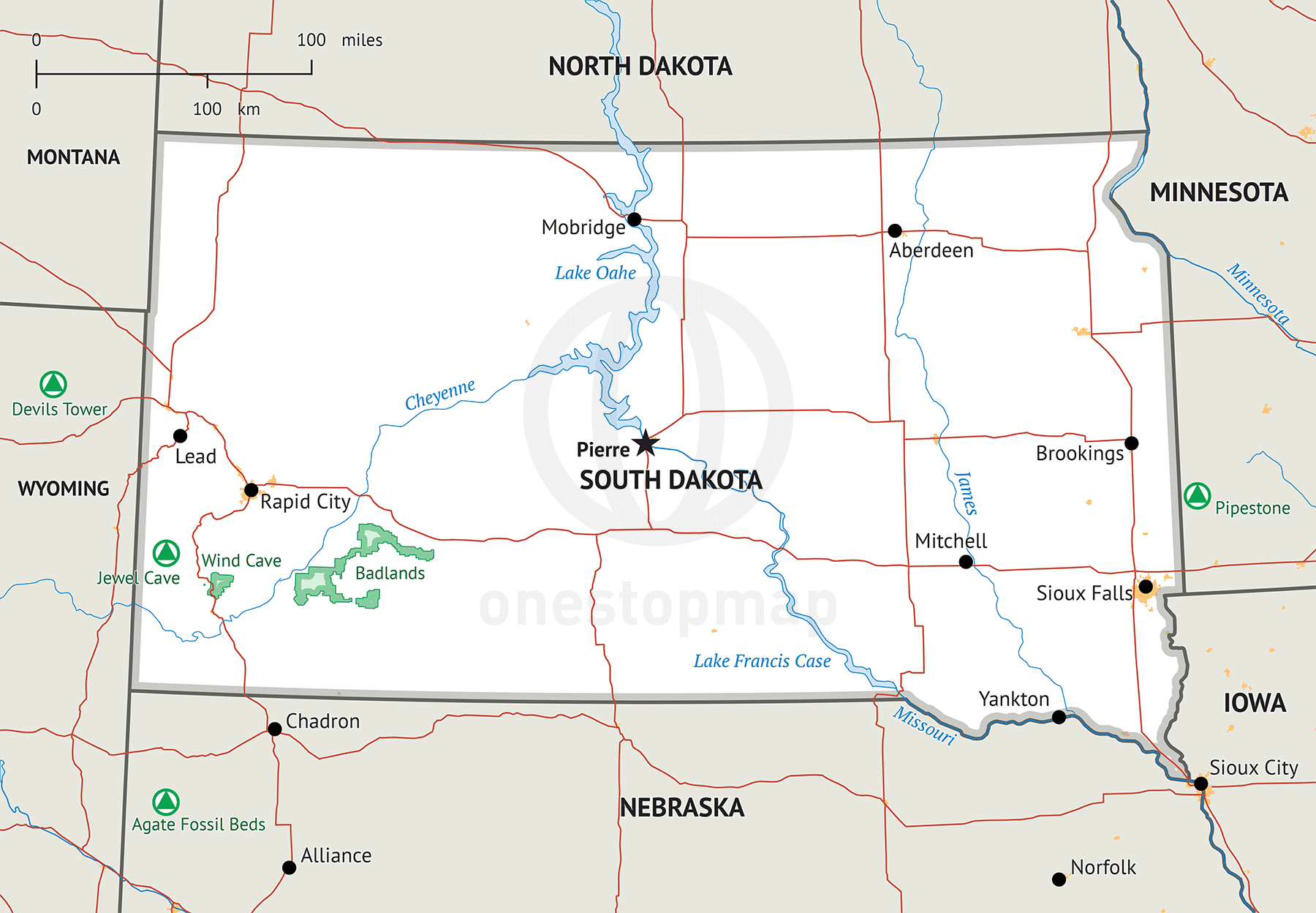 Kết quả hình ảnh cho South Dakota map