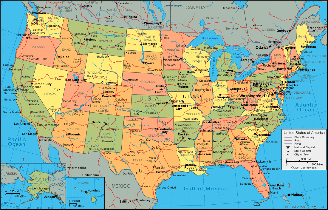 Phân tích tổng quan bản đồ nước Mỹ
