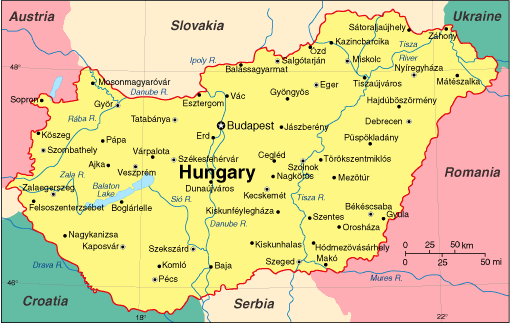 Hungary Map | Hungary， Map， Budapest