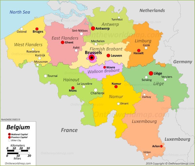 Map of Belgium | Belgium map， Belgium， Map