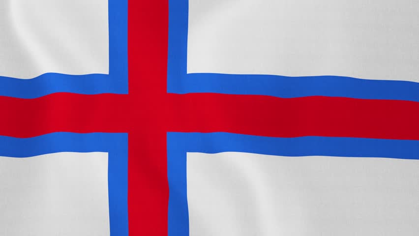 loopable] Flag of Faroe Islands．Stock Footage Video (100% Royalty ...