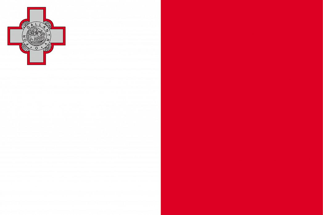 Malta's Flag - GraphicMaps.com