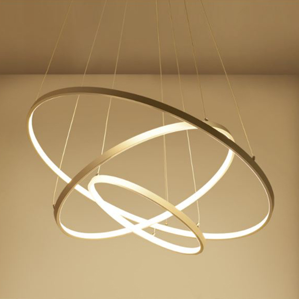 Đèn thả trần - đèn trần trang trí phòng khách 3 vòng to 3 chế độ màu ánh sáng CICERLAMP | Lyn Mart | Tiki