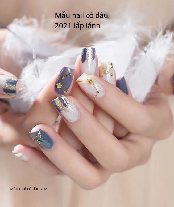 Các mẫu nail cô dâu 2023: Ấn tượng, lôi cuốn với nhiều màu sắc bắt mắt