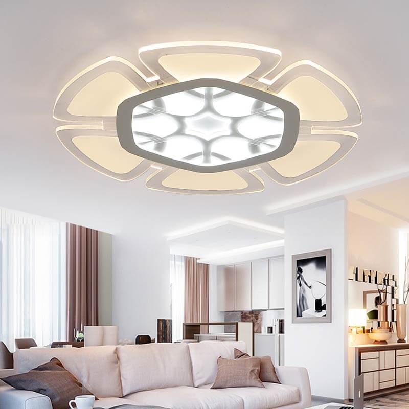Bí quyết lựa chọn đèn ốp trần trang trí phòng khách đẹp và ấn tượng