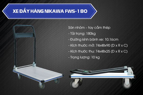 Hình ảnh xe đẩy hàng Nikawa FWS-180 - Dichvuhay.vn