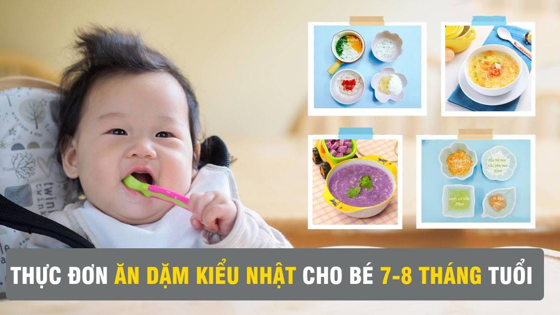 Thực đơn ăn dặm kiểu Nhật cho bé 7 – 8 tháng với 36 món ăn