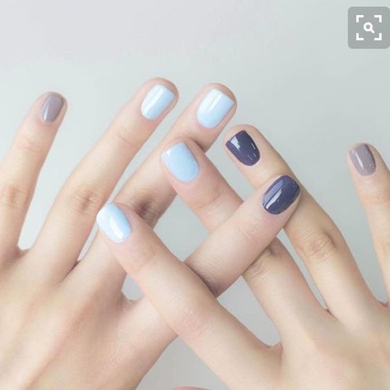 Mẫu nail paste xanh cách điệu 