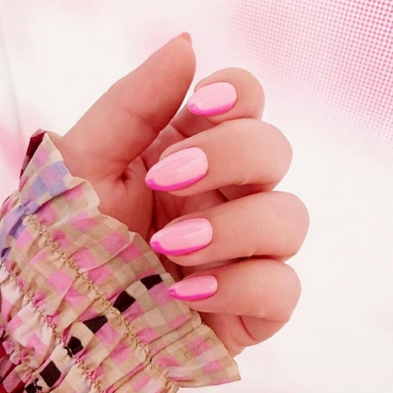 Mẫu nail màu hồng nhạt 1
