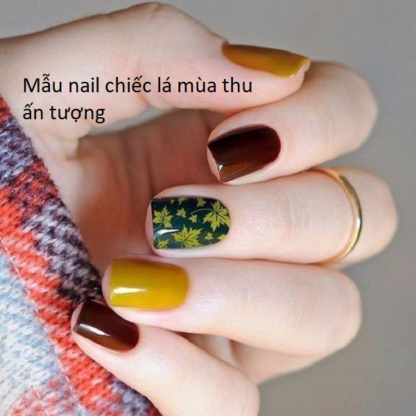 Những mẫu nail chiếc lá mùa thu xinh xỉu mà các bạn gái nên thử một lần
