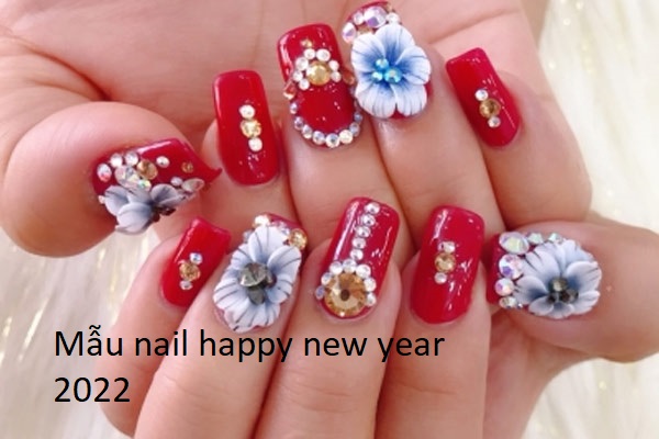 Các bước vẽ nail happy new year năm 2022 mang lại một nét tươi tắn cho nàng