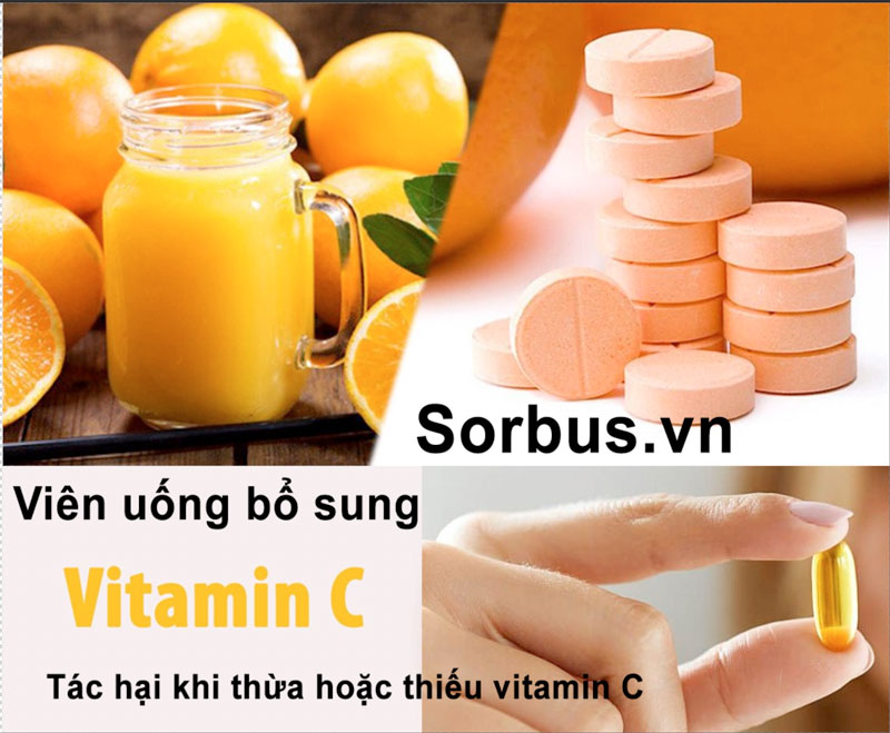 Viên uống bổ sung Vitamin C và tác hại khi thừa hoặc thiếu vitamin C
