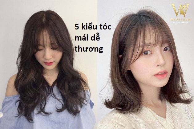 5 kiểu tóc mái dễ thương