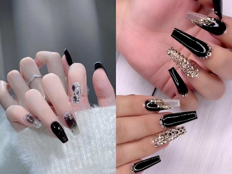 Móng tay đẹp màu đen – những mẫu nail sáng da, quyến rũ cho bạn gái