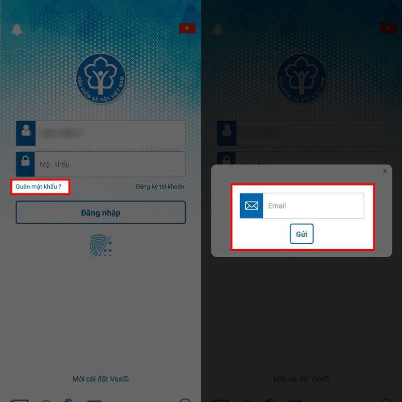 Cách lấy lại mật khẩu bảo hiểm xã hội trên app VssID