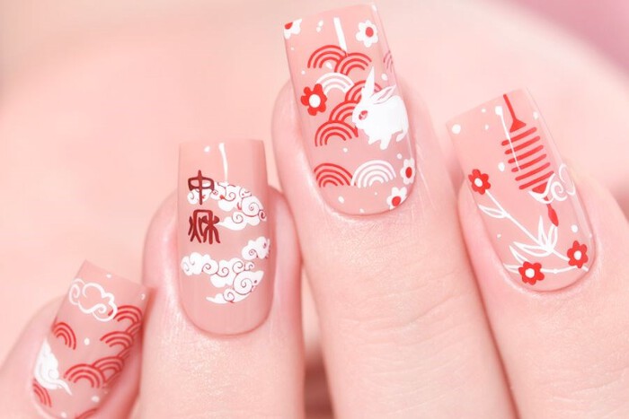 Gợi ý những mẫu nail trung thu dễ thương bạn nên thử 