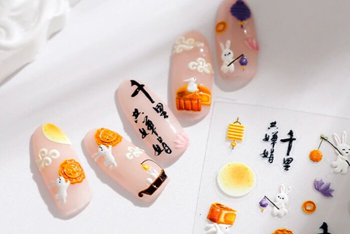 Gợi ý những mẫu nail trung thu dễ thương bạn nên thử 