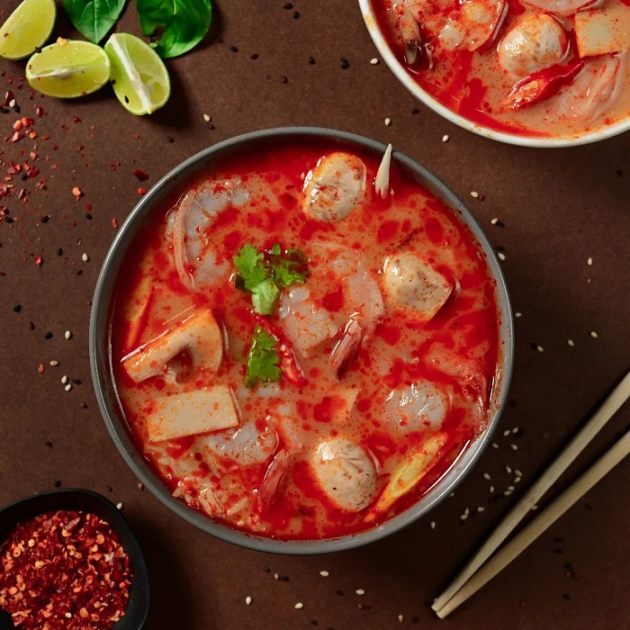 Tom Yum là món ăn cay ở châu Á có vi cay nồng đặc trưng