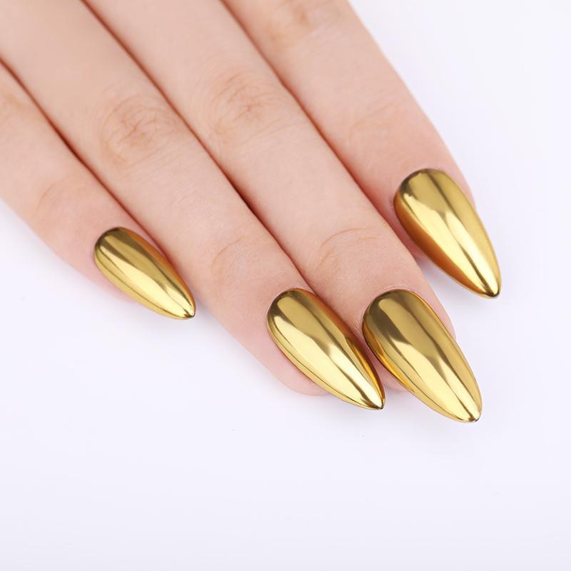 Top 7 mẫu nail tráng gương vàng gold quý phái sang trọng