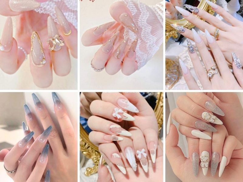 Top 10 mẫu nail đính ngọc trai sang chảnh dành cho phái nữ