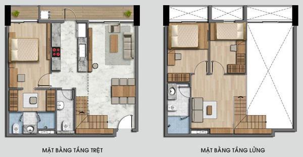 Mặt bằng bố trí nội thất nhà cấp 4 có gác lửng