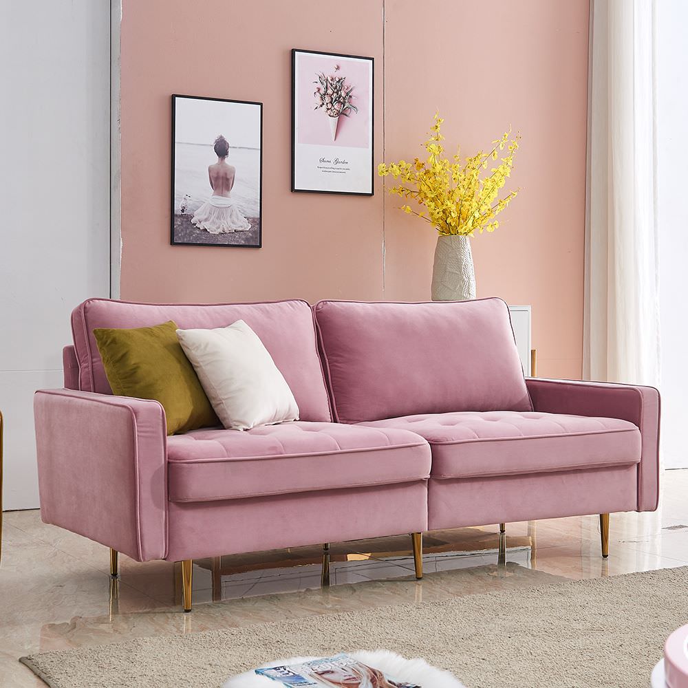 Ghế sofa đi văng 2 chỗ bố trí phòng ngủ hiện đại