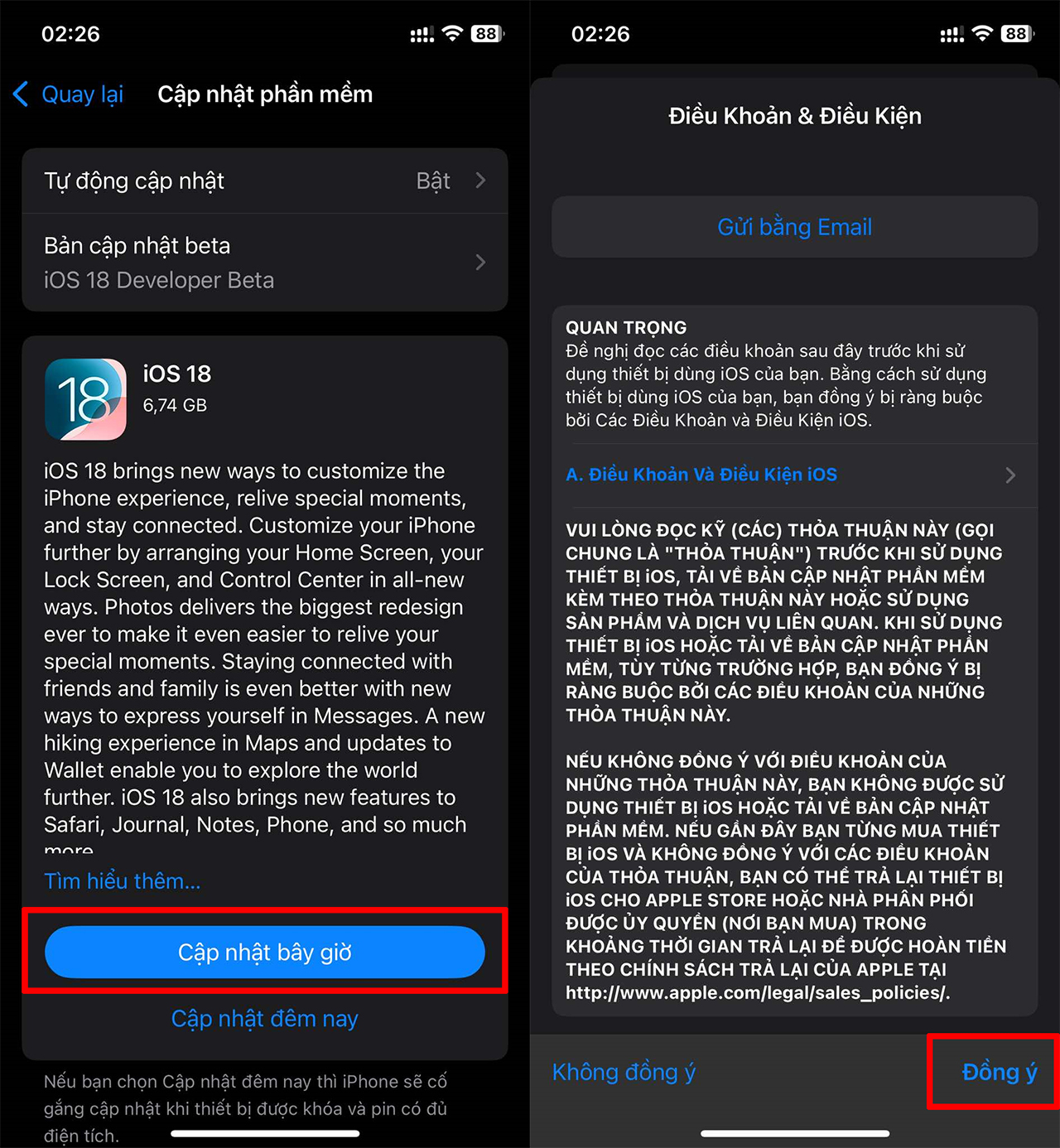 Cách cập nhật iOS 18 RC