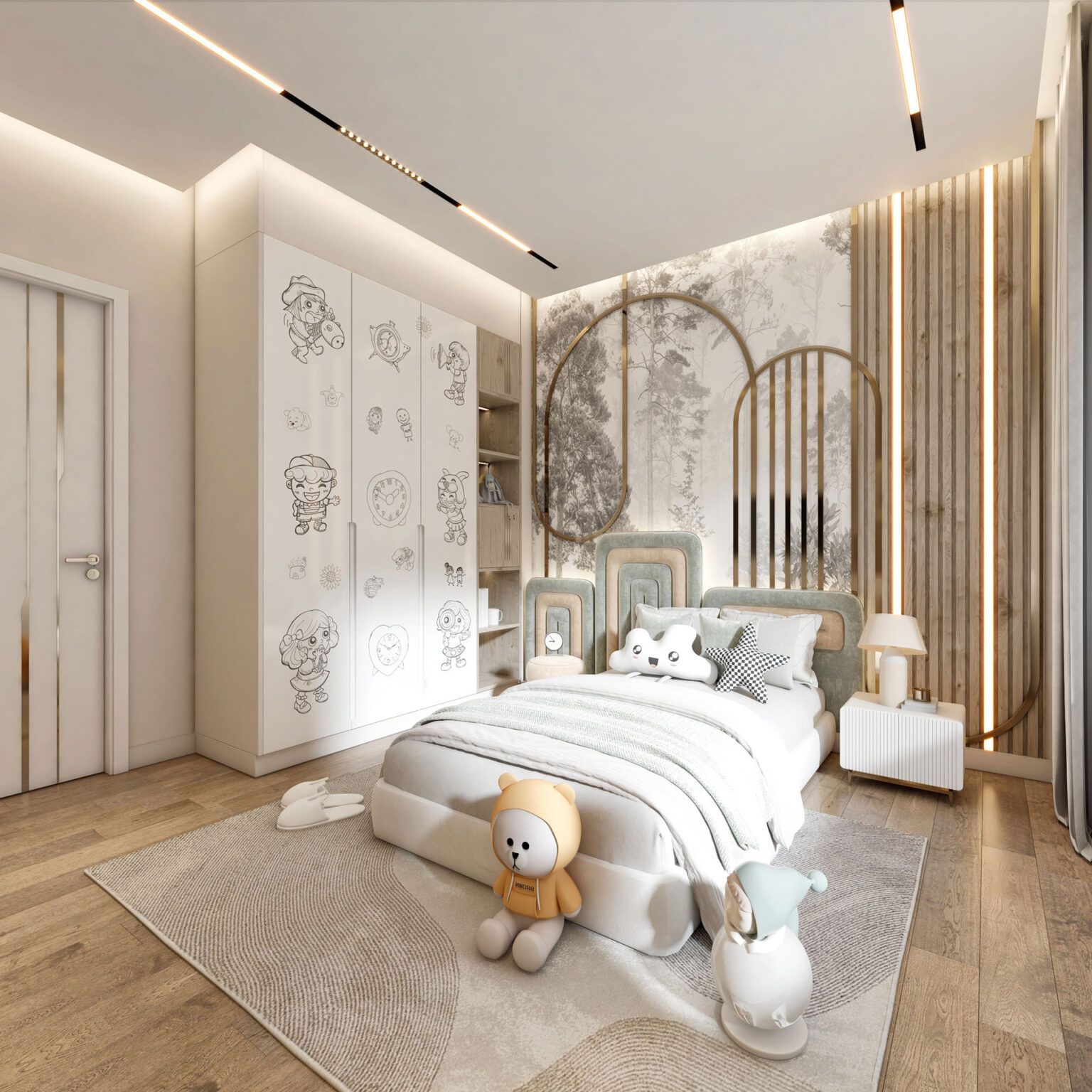 Sử dụng thảm trải sàn decor phòng ngủ chill