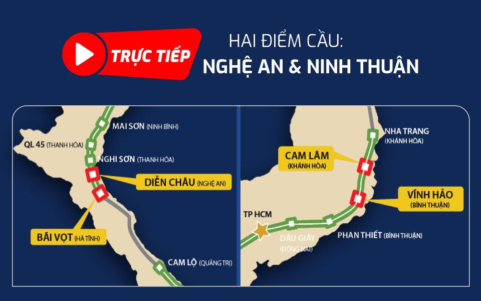 Trực tiếp: Khánh thành, đưa vào khai thác cao tốc Cam Lâm - Vĩnh Hảo, Diễn Châu - Bãi Vọt