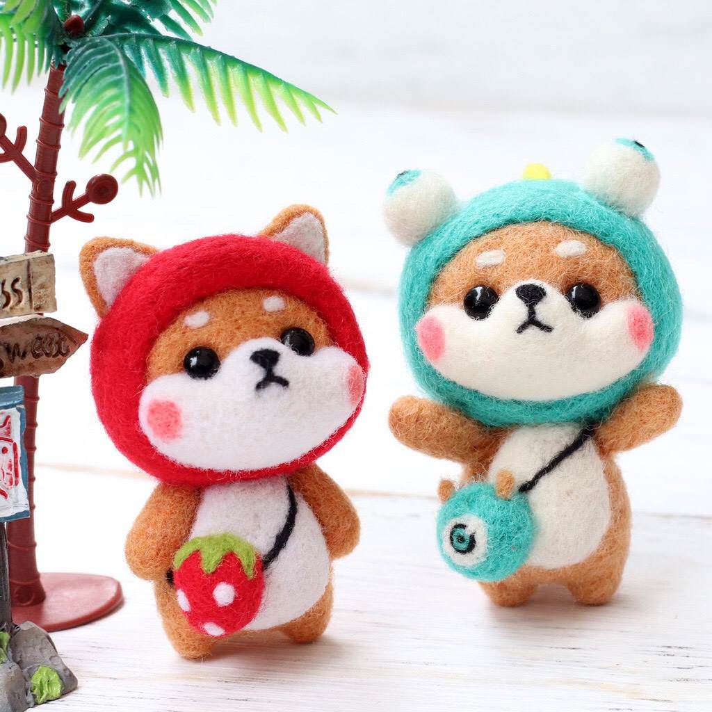 Len chọc hình chú chó Shiba đáng yêu