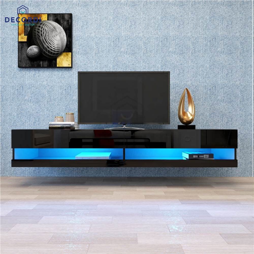 Kệ tivi gỗ MDF phủ Acrylic có đèn led độc đáo