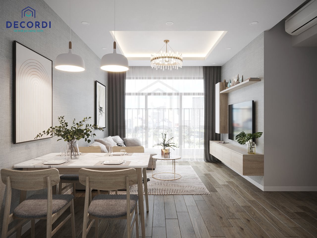 Thiết kế nội thất chung cư 90m2 hiện đại, sang trọng