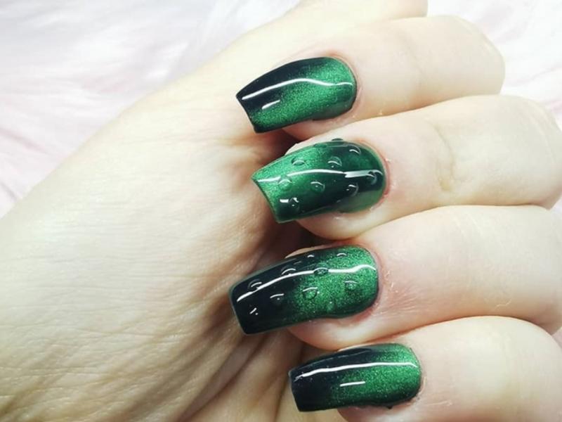 Cách làm nail màu xanh ngọc đẹp đơn giản nhã nhặn