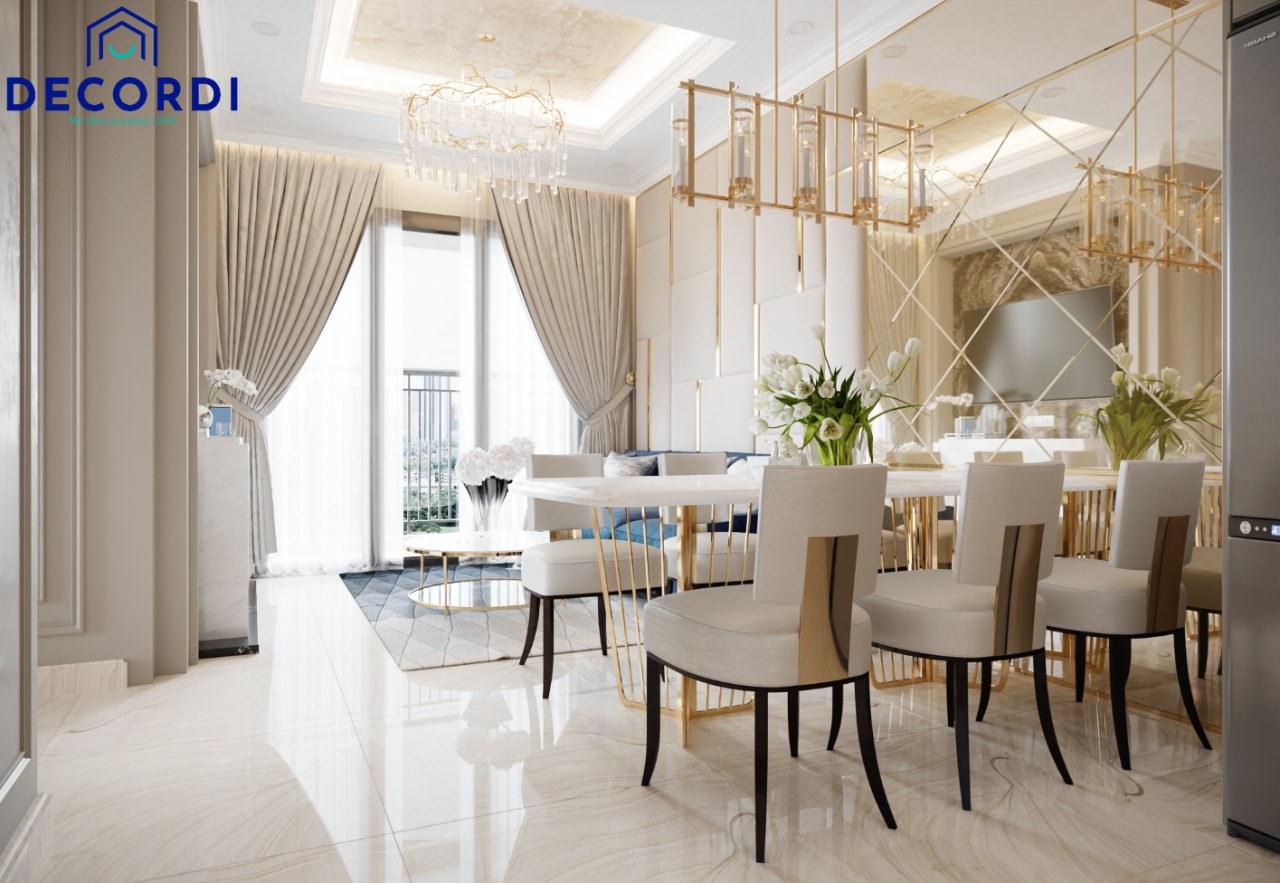 Trang trí nội thất căn hộ 100m2 phong cách Luxury